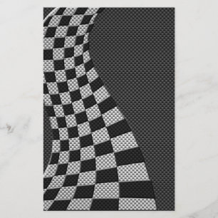 Papeterie Fibre de carbone comme course Drapeau Wave Print