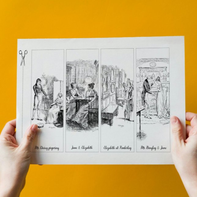 Papeterie Fierté et préjugés Jane Austen Signet papier (Créateur téléchargé)