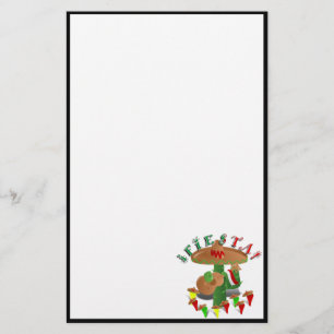 Papeterie Fiesta Cactus avec guitare et poivrons dansants