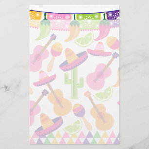 Papeterie Fiesta Party Sombrero Cactus Lims Peppers Maracas