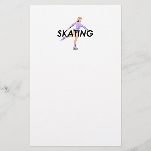 Papeterie Fille SUPÉRIEURE de patinage artistique (Devant)