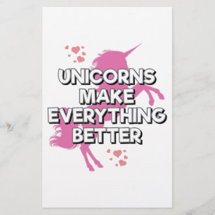 Papeterie Filles Unicorne Unicornes Rendre Tout Meilleur