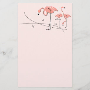 Papeterie Flamants roses Papier à lettres Pink Trio 3