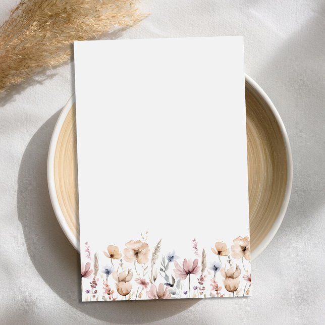Papeterie Fleur de Boho aquarelle sauvage (Créateur téléchargé)