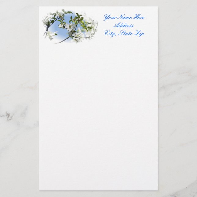 Papeterie Fleur de cornouiller stationnaire (Devant)