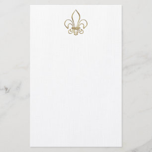 Papeterie Fleur-De-lis "à trois dimensions" d'or