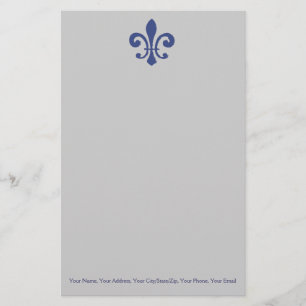 Papeterie Fleur De Lis Bleu