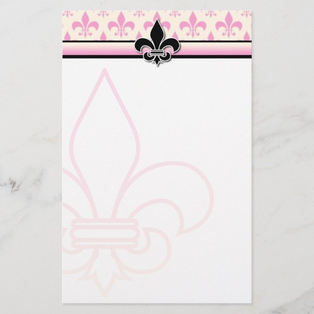 Papeterie Fleur de Lis Design fixe (Devant)