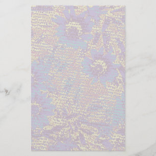 Papeterie Fleurs bleues contre motif de camouflage de feuill