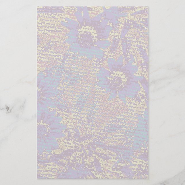 Papeterie Fleurs bleues contre motif de camouflage de feuill (Devant)