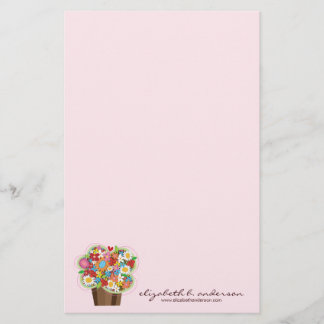 Papeterie Fleurs de printemps de Cupcake sucré Whimsical Flo