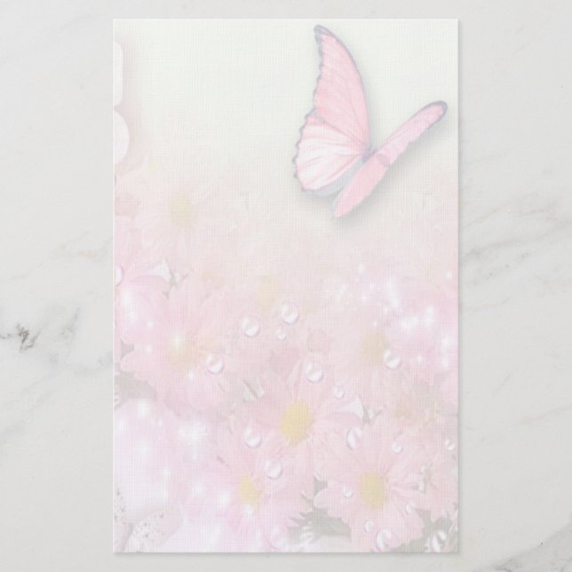 Papeterie Fleurs et papillon (Devant)