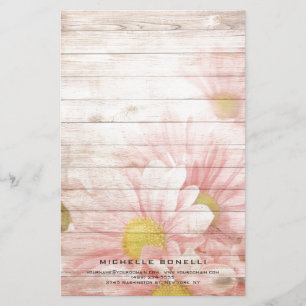 Papeterie Fleurs Féminines Professionnelles Minimalistes Mod