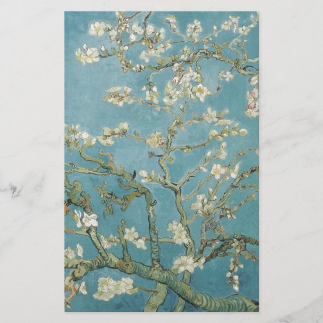 Papeterie Fleurs Gogh Branches Amandes Fleuris Nature (Devant)