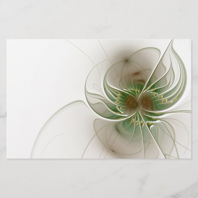 Papeterie Fleurs imaginaires fractales douces et tendres (Devant)
