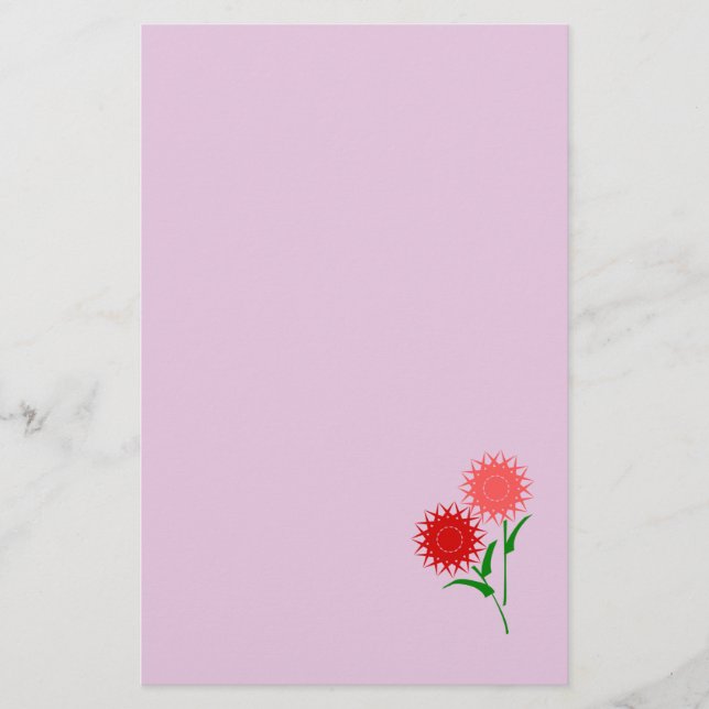 Papeterie Fleurs rouges (Devant)