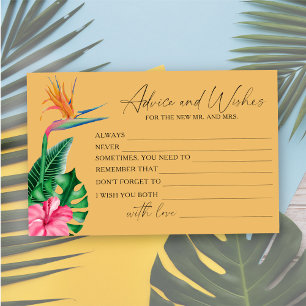 Papeterie Fleurs tropicales - Conseils et vœux pour une baby