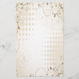 Papeterie Floral beige vintage