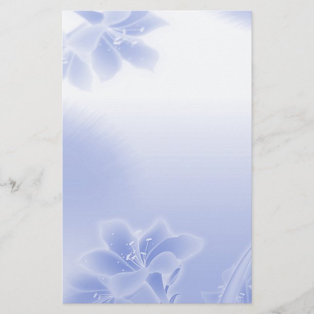 Papeterie Floral bleu foncé (Devant)