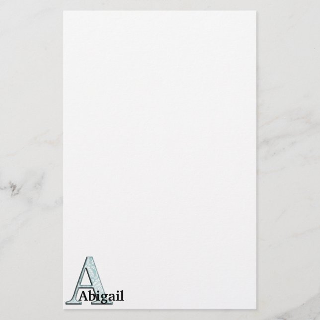 Papeterie Floral bleu Imprimer Un monogramme initiales Cadea (Devant)