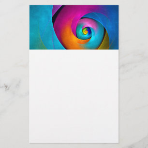 Papeterie Floral moderne Art Abstrait rose Bleu Motif #17