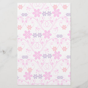 Papeterie Floral moderne violet rose