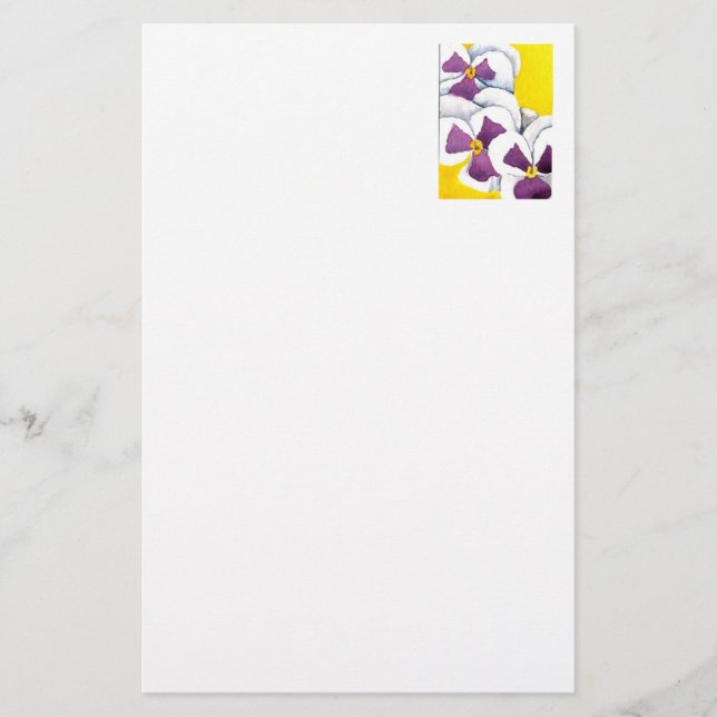 Papeterie florale "Pansy #4" (Devant)
