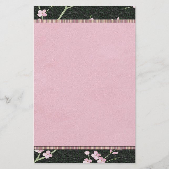 Papeterie florale rose cerisier (Devant)