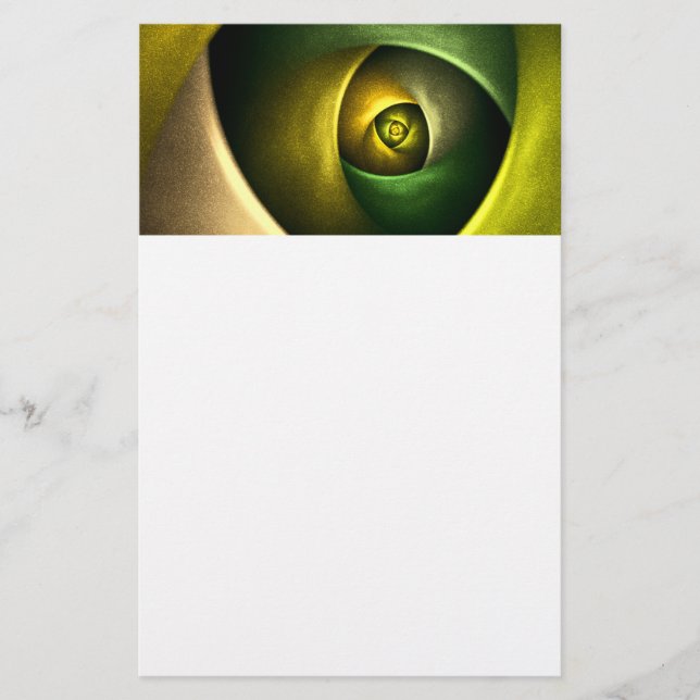 Papeterie Flore verte Florale moderne Art Abstrait Motif #23 (Devant)