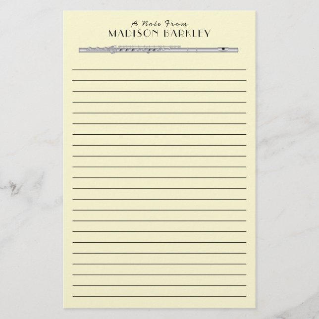 Papeterie Flute Music Teacher Band (Devant)