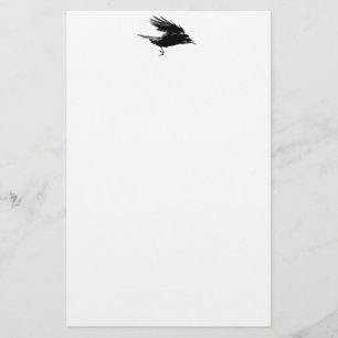 Papeterie Flying Black Crow Art pour les amateurs d'oiseaux