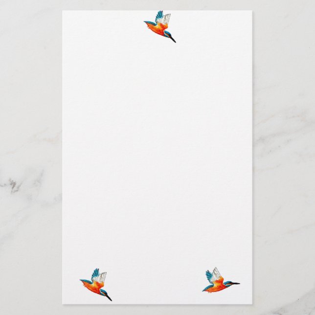 Papeterie Flying Kingfisher Birds (Devant)