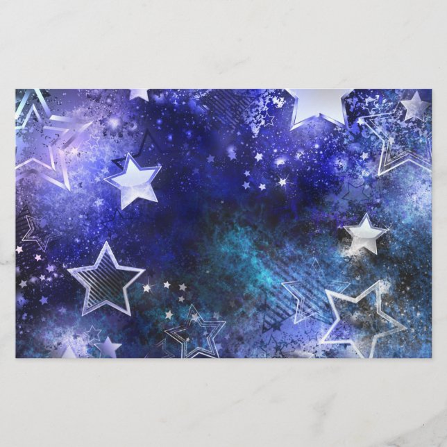 Papeterie Fond spatial avec étoiles (Devant)