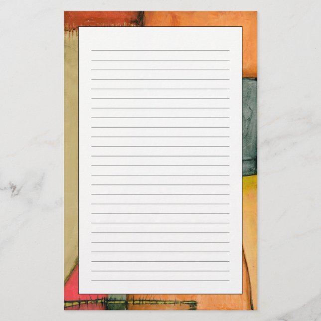 Papeterie Formes géométriques colorées contemporaines (Devant)