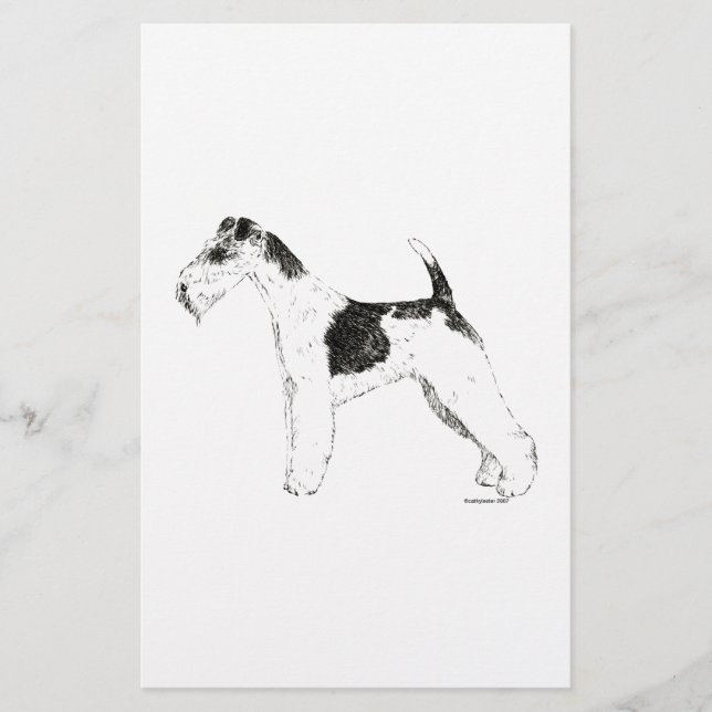 Papeterie Fox Terrier de fil (Devant)