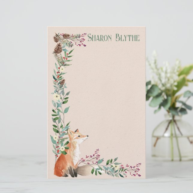 Papeterie Foxy Forest Noël 8,5 po x 5,5 po (Debout devant)