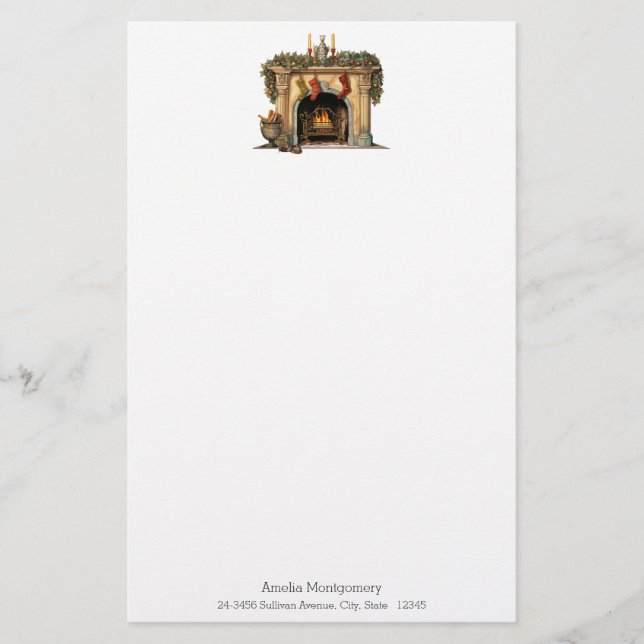 Papeterie Foyer victorien cosy Noël (Devant)