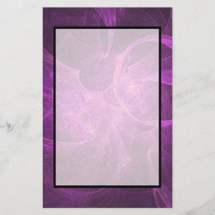 Papeterie fractale Abstraite rose et violet avec cercles