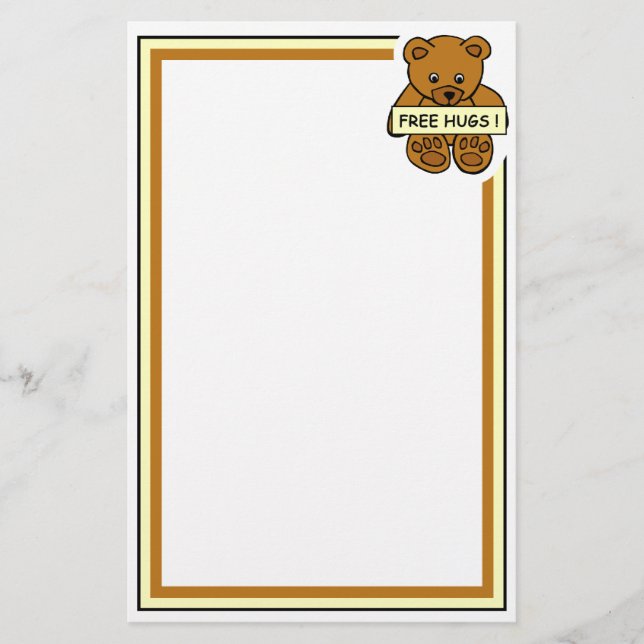 Papeterie Free Hugs stationnaire, personnalisable (Devant)