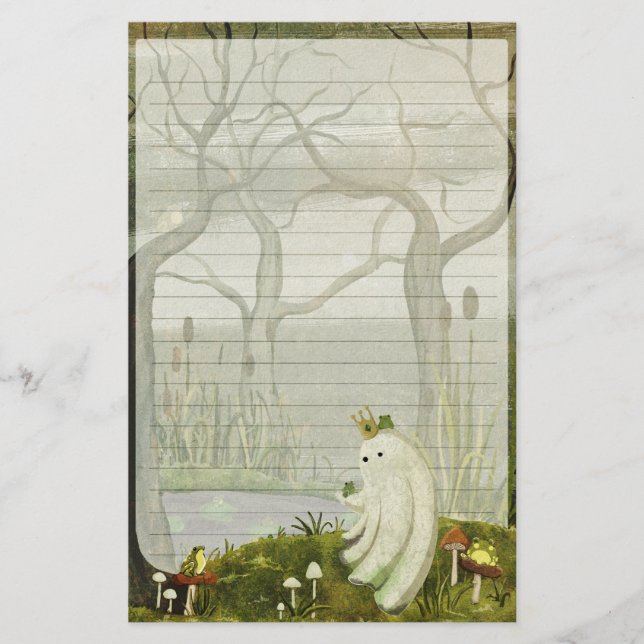 Papeterie Frog Prince - Cute Ghost Lined Letter Writing (Devant)