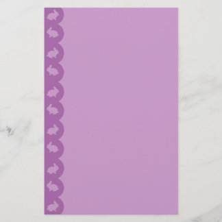 Papeterie Frontière de lapin : Pourpre sur le lilas