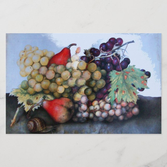 PAPETERIE FRUITS DE SAISON 1 - RAISONS ET PEARS (Devant)