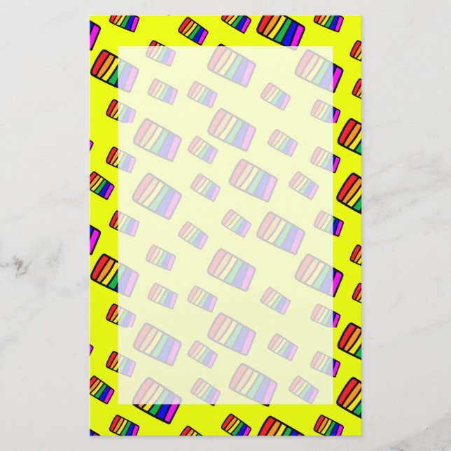 Papeterie Funky Neon Rainbow Block Motif (Devant)