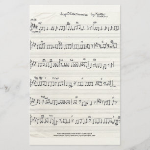 Papeterie Garde De La Feuille Promise Papier à lettres Musiq