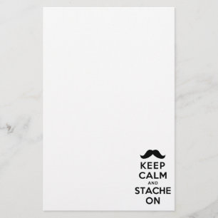 Papeterie Gardez le calme et le Stache dessus