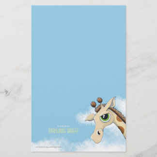 Papeterie Girafe dans le papier de note de Personalizable de