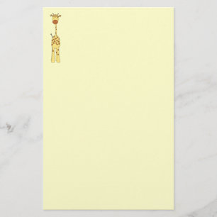 Papeterie Girafe mignonne grande. Animal de bande dessinée