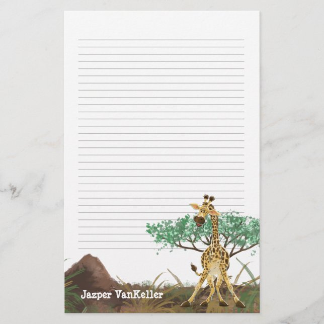 Papeterie Giraffe de la Parade Animale (Devant)