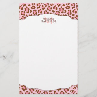 Papeterie Girly rose moderne de poster de animal de Choco