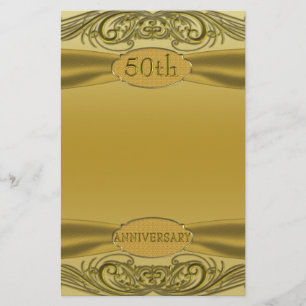 Papeterie Golden Scrolls 50e anniversaire de Mariage